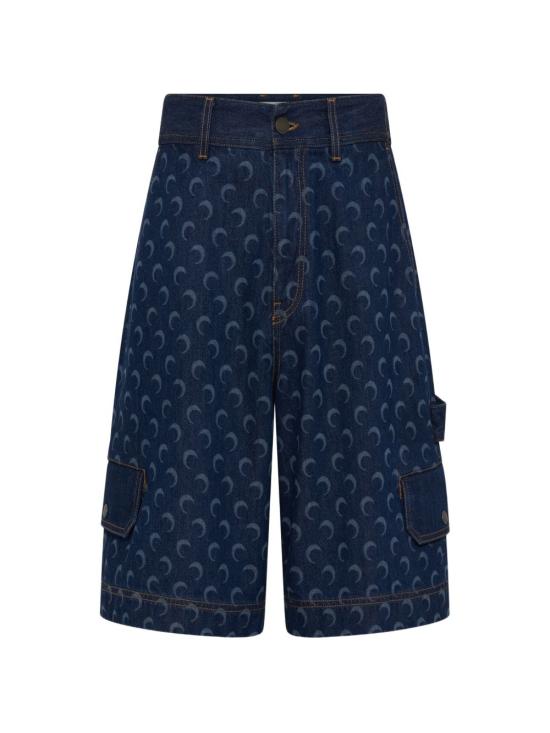 MARINE SERRE Men Shorts USH008A RDEN0002BL80 Mmarrone