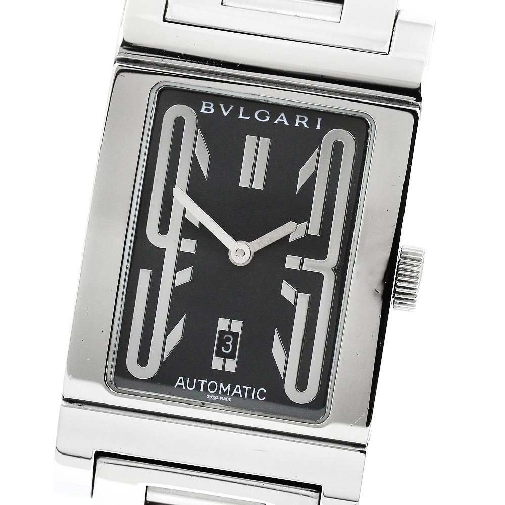 ブルガリ BVLGARI RT45S レッタンゴロ デイト 自動巻き メンズ _951156【中古】