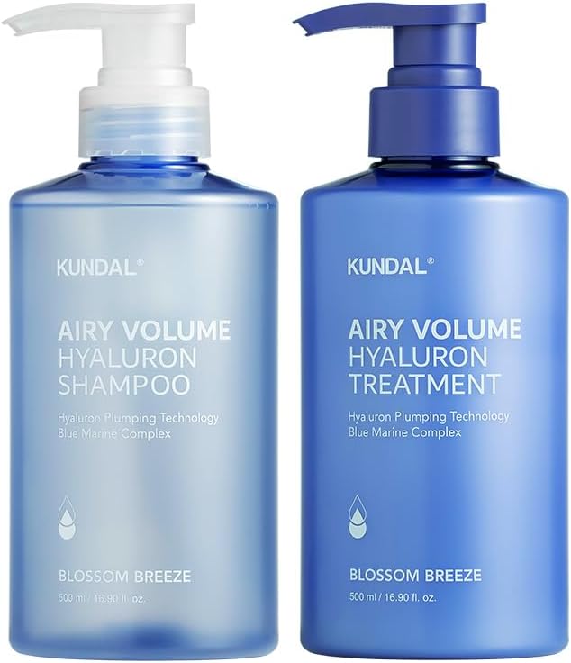 KUNDALクンダルシャンプー トリートメントセット エアリーボリュームヒアルロン(各500ml・ボトル) #ブロッサムブリーズ #弾力感 #ボリュームケア #弱酸性 #保湿 #香水シャンプー #香水