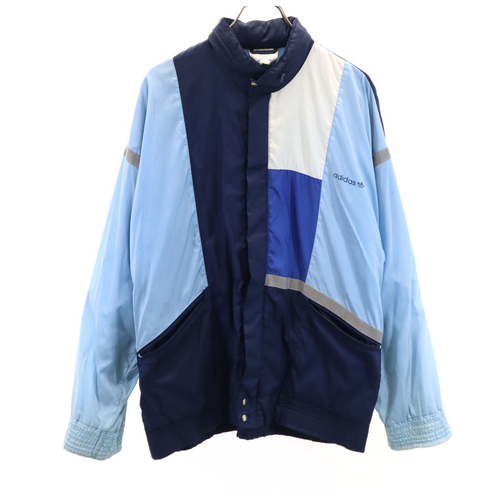 80s ヴィンテージ ナイロンジャケット 7 ネイビー 裏メッシュ ベンチレーション メンズ