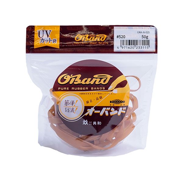 （まとめ） 共和 オーバンド#520 内径127mm 50g入 透明袋 GRA-N-025 1袋 [x10セット]
