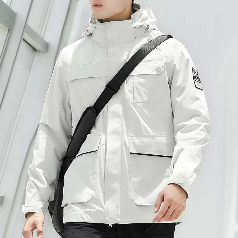 アウトドア突撃衣トリプル登山服秋冬保温通気防風防水男女カジュアルコートジャケット