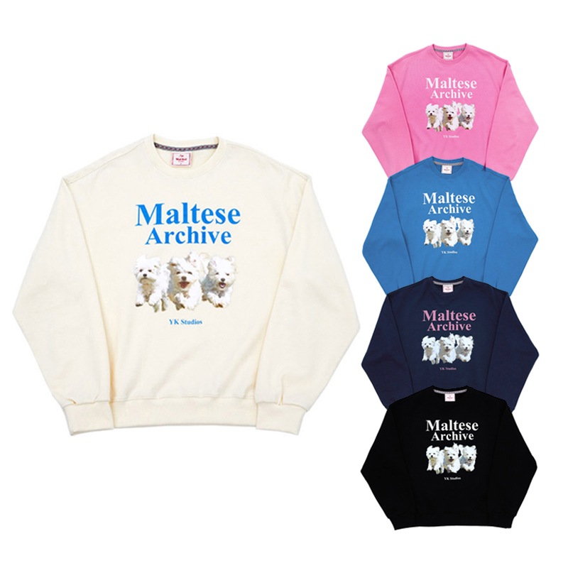 WaiKei[IDLE ミンニ 着用] Maltese archive sweatshirts 韓国 アイドル