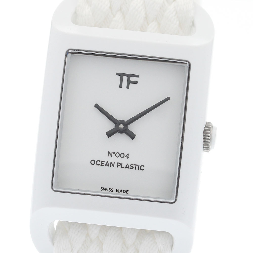 トムフォード TOM FORD TFT004002 N.004 オーシャンプラスチック タイムピース クォーツ メンズ 極美品 保証書付き_921452【中古】