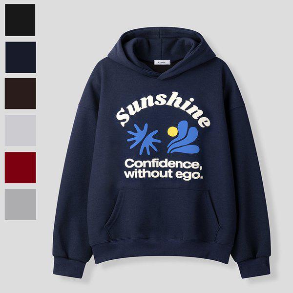 メンズ サンシャイン コットン 長袖 フード付きTシャツ RM-TSA-Q072-ネイビー