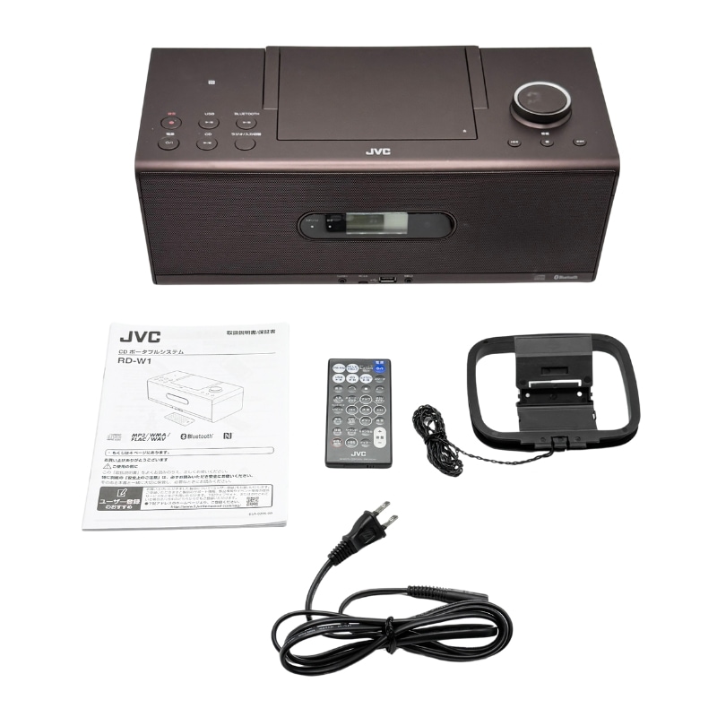 中古 JVCケンウッド(ビクター) CDポータブルシステム(ブラウン) RD-W1-T