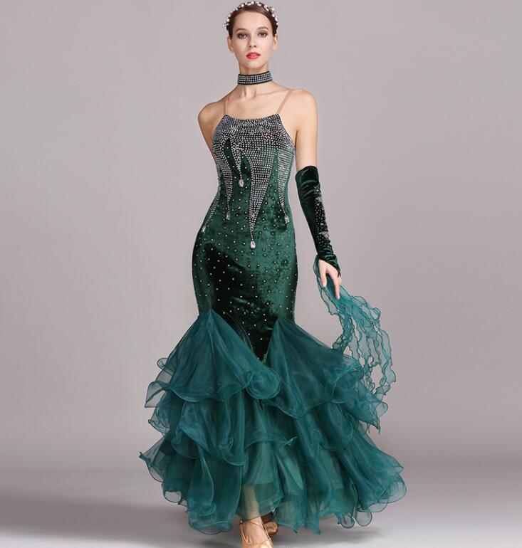 早割価格高級 レディース 女性 モダンダンス 試合 イベント パーティー 舞台 演出 ステージ衣装 社交ダンス スタンダードドレス キャミソール セクシー ネック飾り付き スパンコール 5color 6,684円