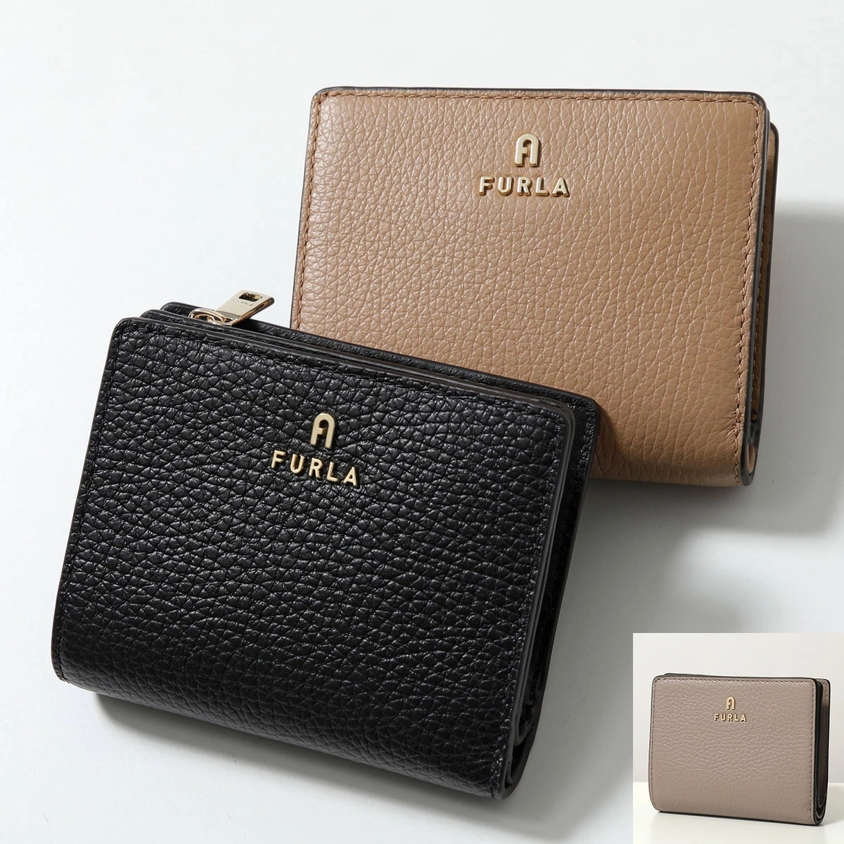 Furla フルラ 二つ折り財布 CAMELIA S カメリア WP00307 HSF000 レディース レザー メタルロゴ ミニ財布 カラー4色
