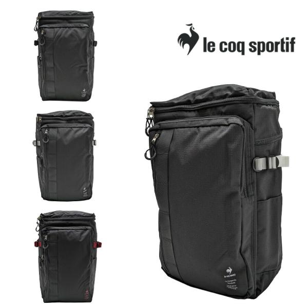 【le coq sprotif】 36497 35L スリムスクールリュック バックパック 通勤 通学 カジュアル シンプル 中高生 大学生 ユニセックス プレゼント ギフト ブラック
