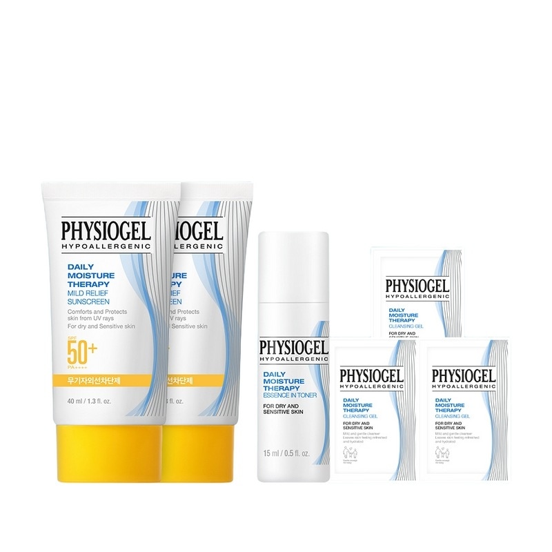 フィジオゲルDMTマイルドレリーフサンクリーム40ml SPF 50+ PA++++ 2個+エッセンスイントナー15ml+サシェプレゼント