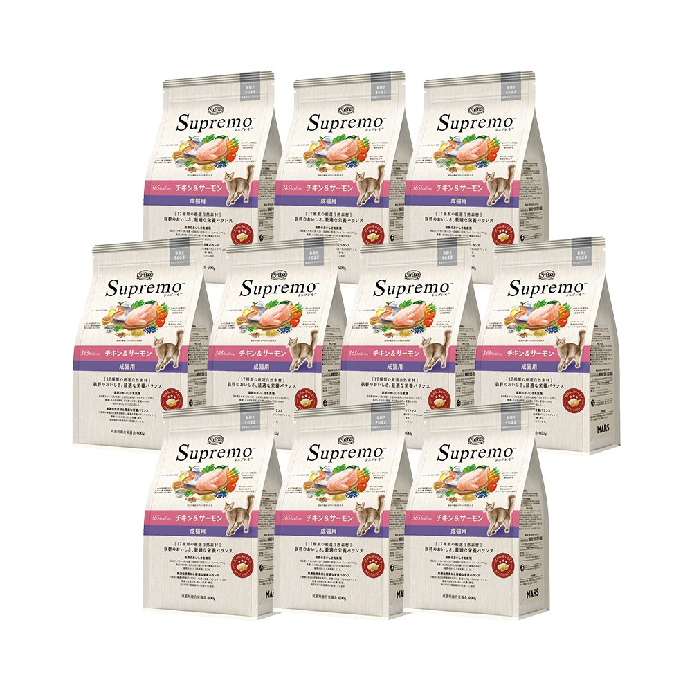 ニュートロ　猫　成猫用　チキン＆サーモン　４００ｇX１０袋　キャットフード　お一人様１点限り　ＣＲＣ35―12―32―24―00