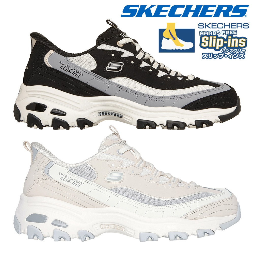 スケッチャーズ スニーカー レディース スリップインズ ディーライツ スムース ノスタルジア 150537 SKECHERS DLITES SMOOTH NOSTALGIA