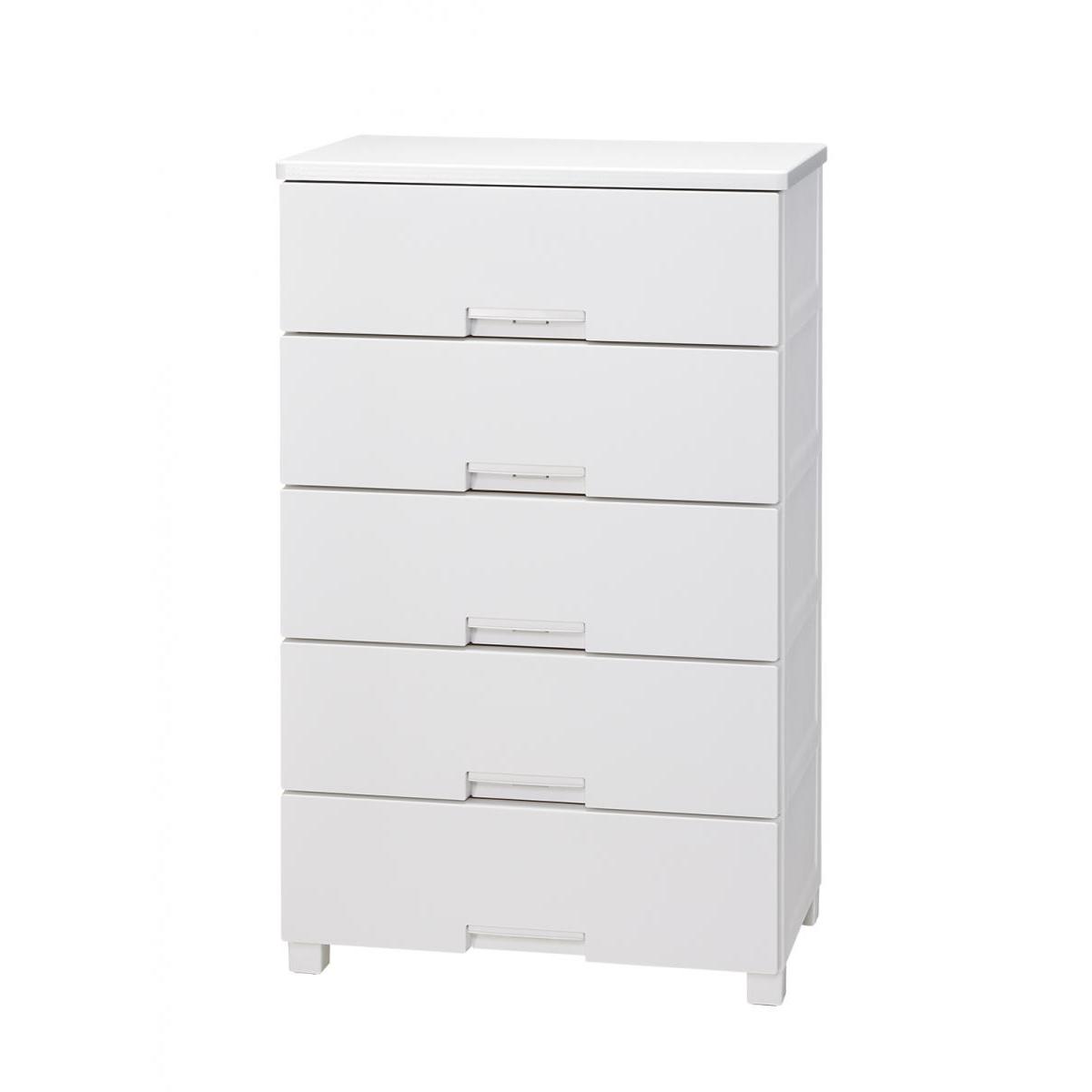 【在庫有・即納】天馬 フィッツチェスト 5段 6505 Fits 幅65×奥行41×高さ105cm ホワイト