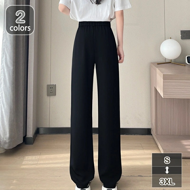 ワイドパンツ レディース ストレート ボトムス 涼しいズボン 大きいサイズ スラックス ロング 大人 エレガント 女性 ハイウエスト きれいめ 着痩せ 細見せ 高見え 美脚 通勤 普段着 カジュアル