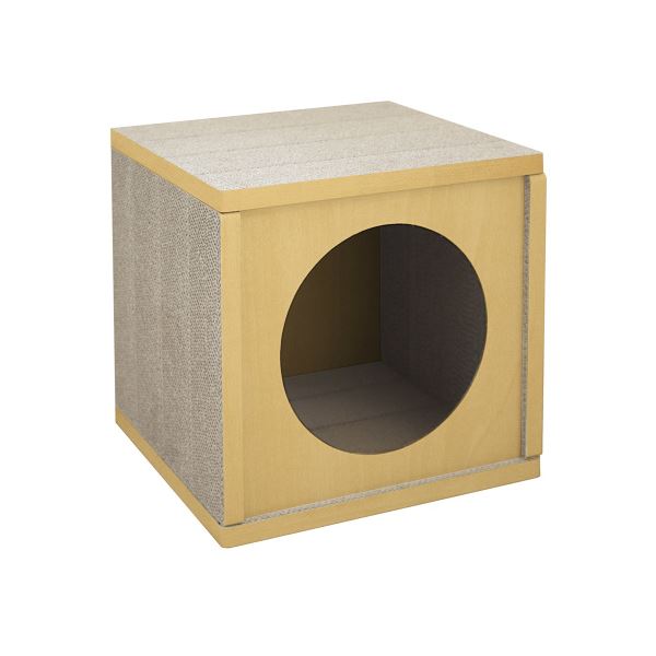 (まとめ)キャットハウス ナチュラル (ペット用品)(×2セット)