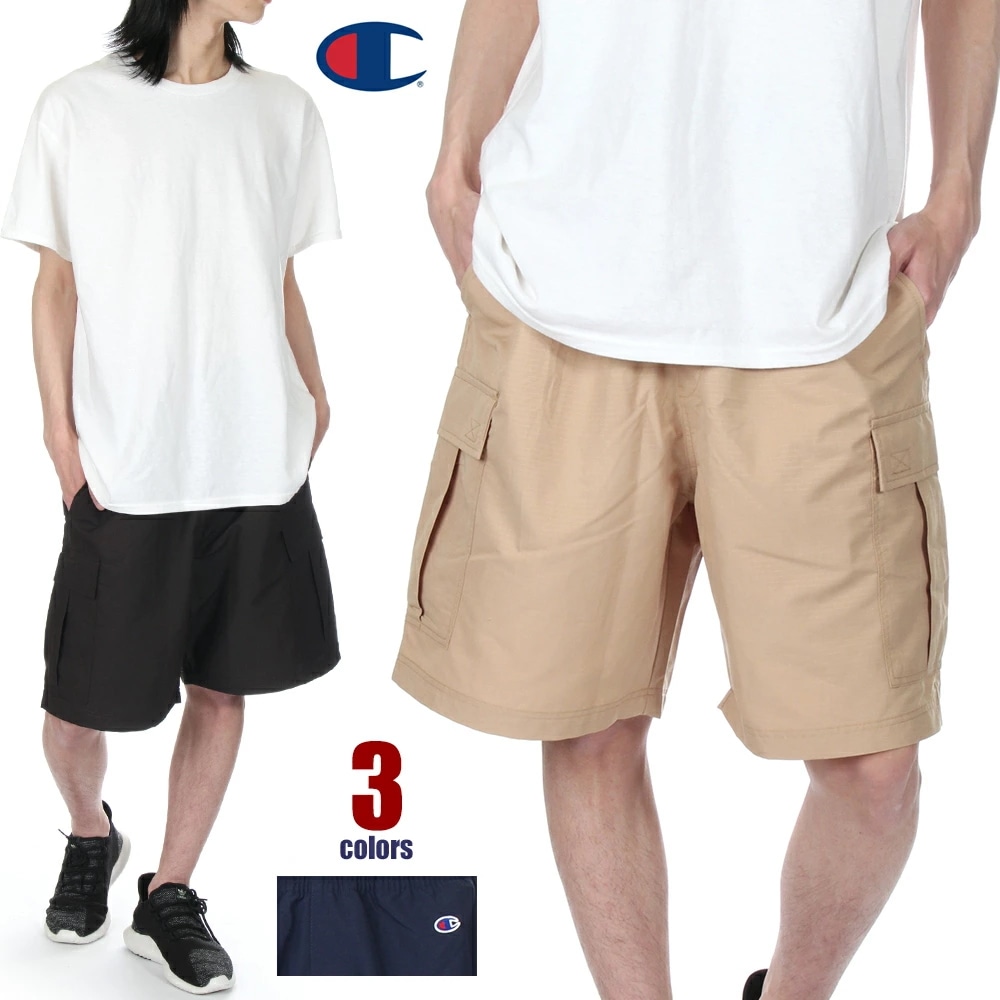 チャンピオン ハーフパンツ メンズ レディース キッズ CHAMPION ショーツ 25SS アクションスタイル カーゴパンツ ショートパンツ カーゴショーツ ひざ下 長め 大きいサイズ オーバーサイ