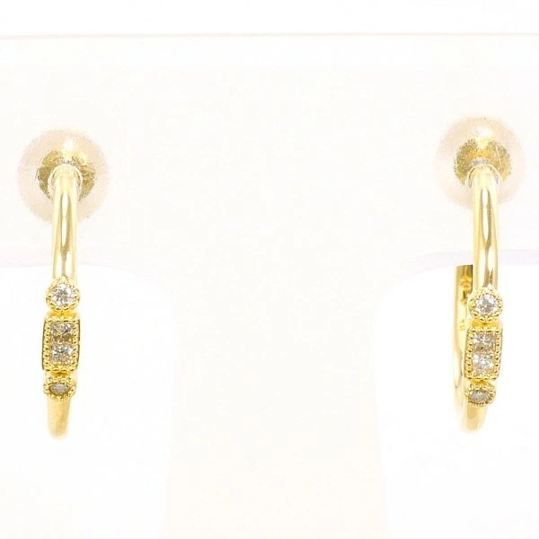 K18 18金 YG イエローゴールド ピアス ダイヤ 0.02 ×2 ジュエリー 中古