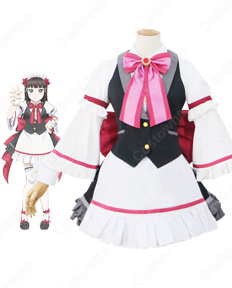 ラブライブ! 黒澤ダイヤ（クロサワダイヤ） メイド服 コスプレ衣装 『ラブライブ！サンシャイン!!×THEキャラSHOP』 メイド衣装