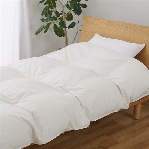 羽毛合掛け布団 シングル 150x210cm 日本製 ダウン90％ ホワイト