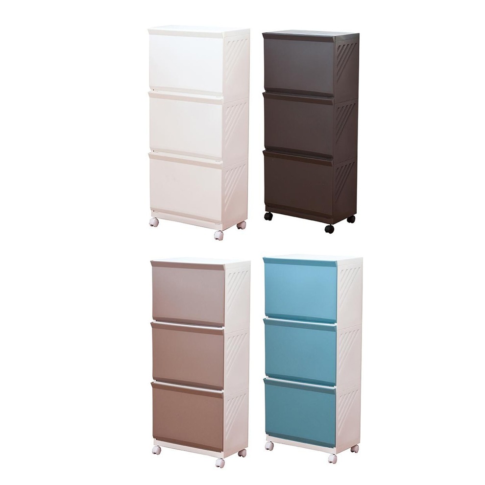 ランドリーボックス Clevan 3段 ブルー・66509