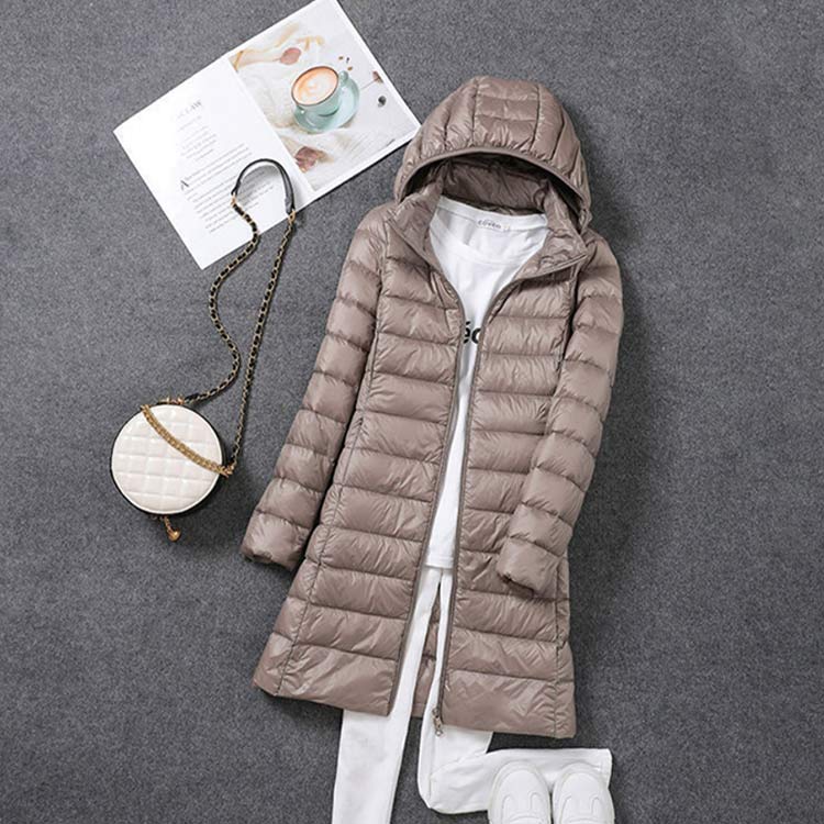 ダウンロング丈秋冬ロングダウンコートダウンジャケットアウターロング丈コート軽量着痩せライトダウンコートロングダウンコートレディースダウンコート羽織り防寒暖かいアウター大きいサイズ保温軽量レディース