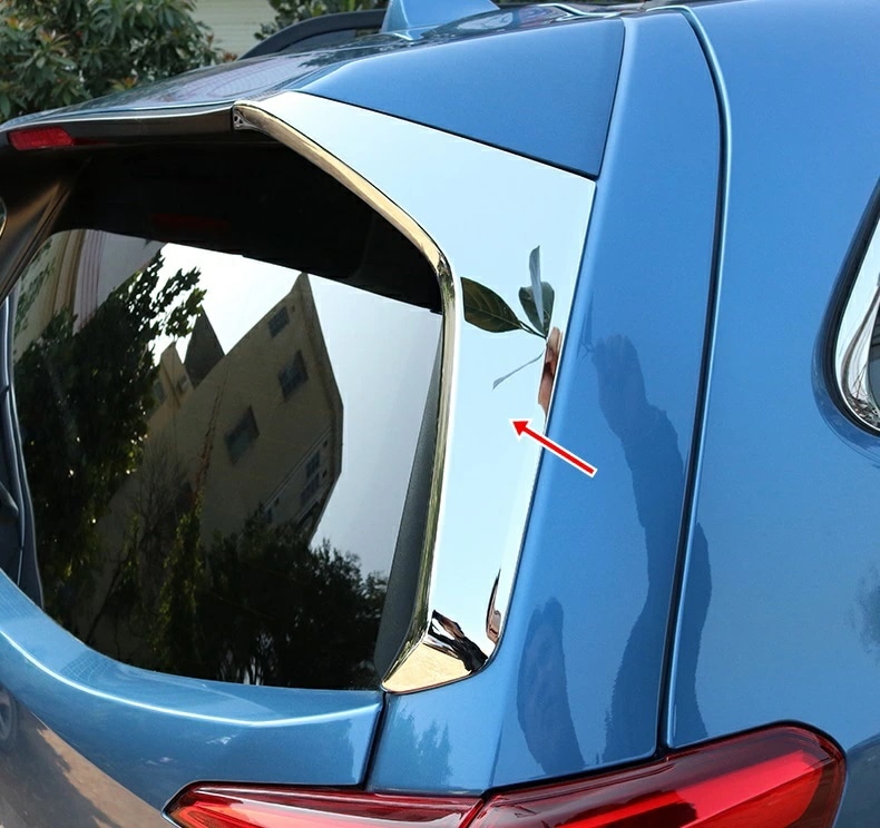 スバル フォレスター SK系 専用 リアウイングガーニッシュ カスタム パーツ アクセサリー ABS メッキ 2PCS