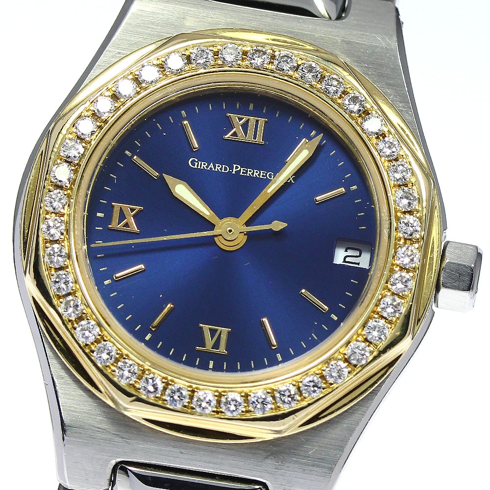 ジラール・ペルゴ GIRARD-PERREGAUX Laureato 8005 ロレアート ダイヤベゼル Qz レディース _735002【中古】