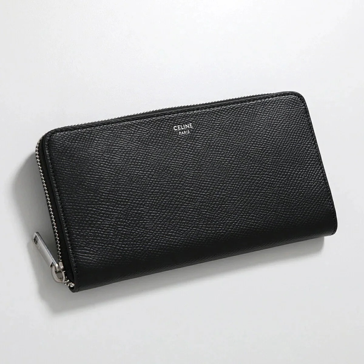 CELINE セリーヌ ラウンドファスナー長財布 Large Zipped Wallet 10B553BEL.38SI レディース レザー 箔押しロゴ Blac