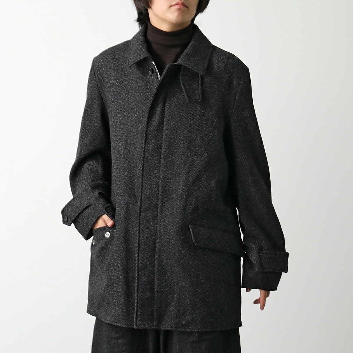 MACKINTOSH マッキントッシュ ステンカラーコート THE CLEY WOOL COAT MO8695-MOP6118 メンズ ウール ダブルジップ チ