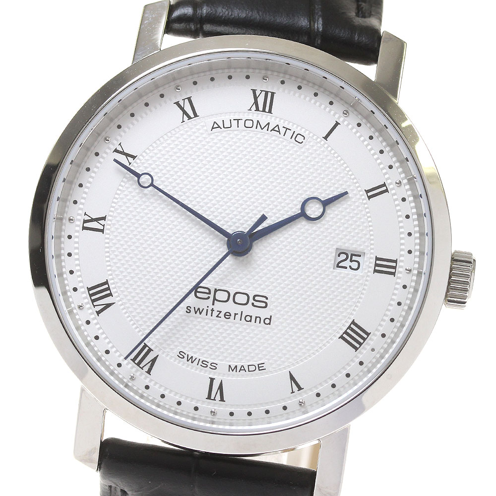 エポス EPOS 3387RSL オリジナーレ デイト 自動巻き メンズ 未使用品 箱保証書付き_824265【中古】