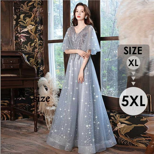 ドレス 大人 ピアノ 発表会 ロングドレス 演奏会 演奏会用ドレス 袖付き ピアノ発表会 結婚式 高校生 パーティードレス 演奏会ドレス 大きいサイズ 母親 コンクール イブニングドレス ロング 大き 15,880円