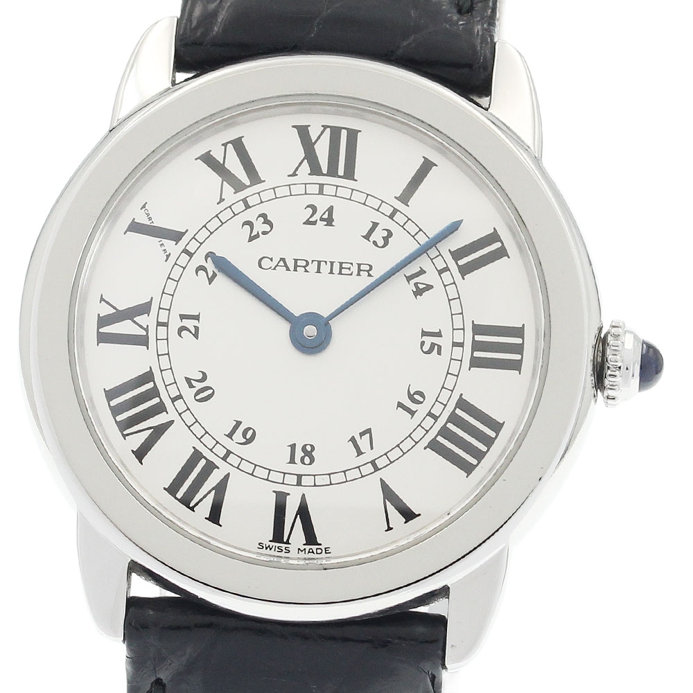 カルティエ CARTIER W6700155 ロンドソロ SM クォーツ レディース 保証書付き_942419【中古】