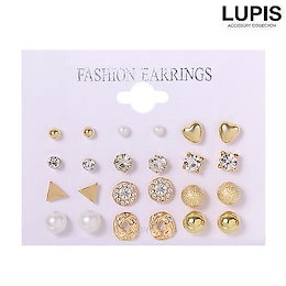 ワンポイントデザインピアスセット【ピアス レディース セット シンプル ポイント 激安 ルピス LUPIS】【2020aw】