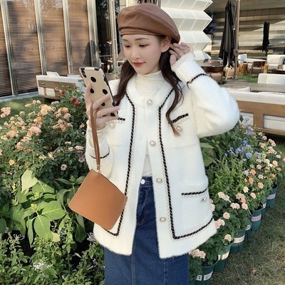 アウター ジャケット 長袖 ノーカラー デザイン トリム 美ライン ニュアンス ツイード スタイルアップ ロマンチック かわいい きれいめ シンプル カジュアル 大人 上品 おしゃれ お洒落