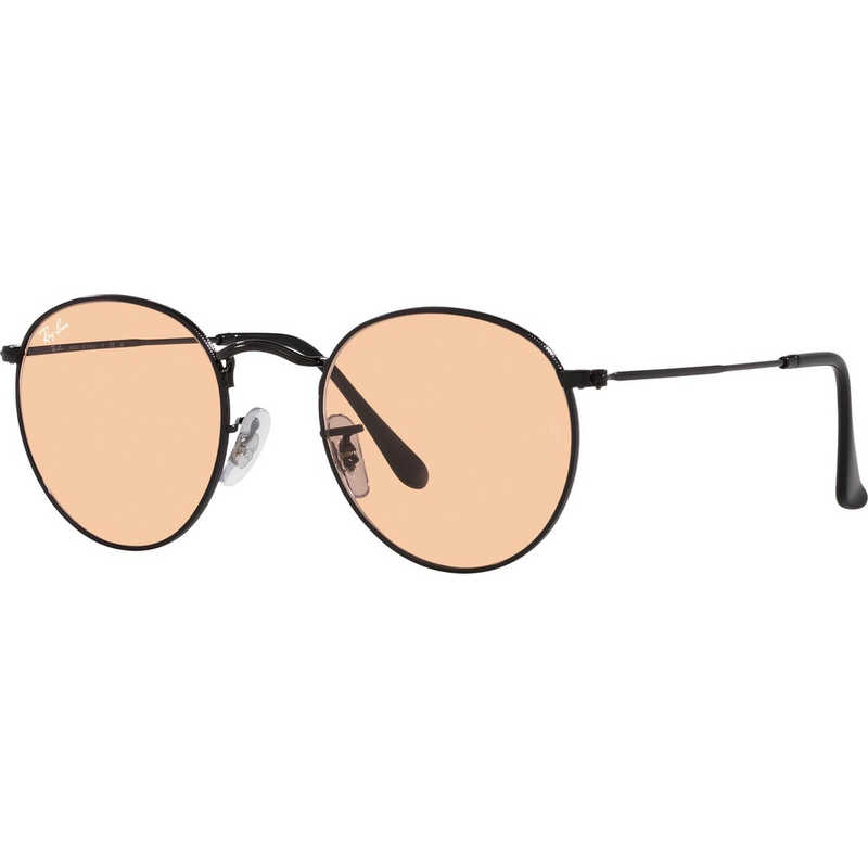 レイバン　RayBan サングラス ROUND METAL WASHED LENSES 50mm ポリッシュブラック/ピンク　RB3447 0024B50
