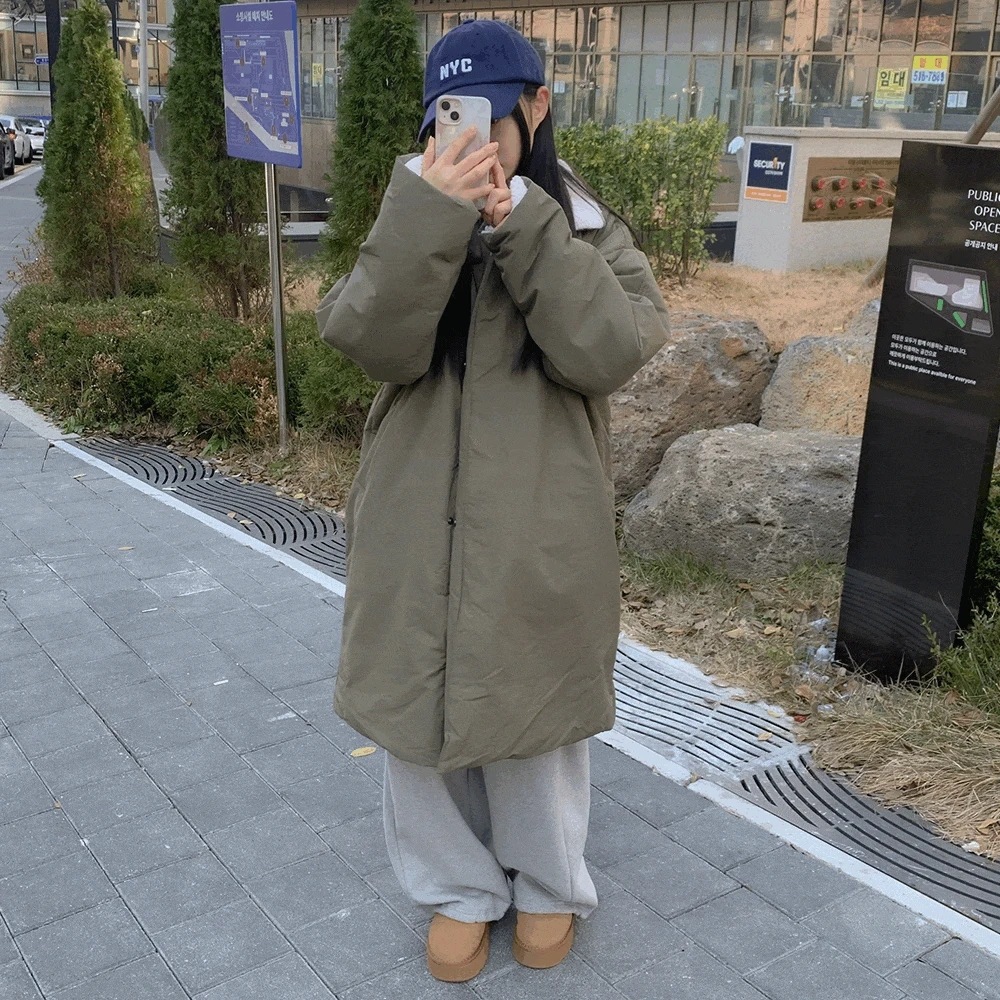 [冬ムード/感性たっぷり] 真冬でも暖かく暖かいボア ミリタリージャンパー