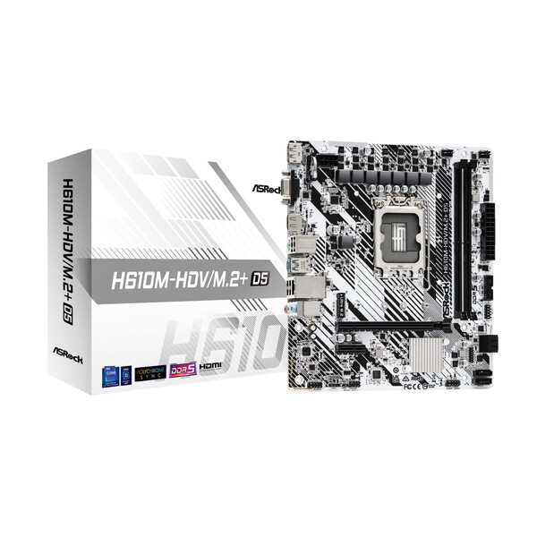 H610M-HDV/M.2+ D5 Micro-ATXマザーボード