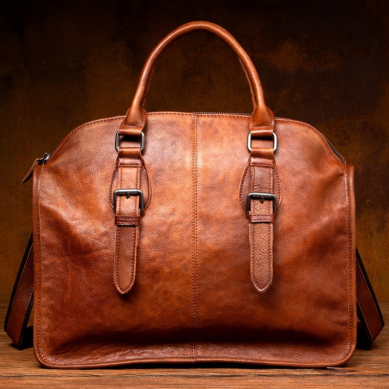 遅い时间のビジネスカジュアル手作り革カバンかばん階がかりで男の頭を片肩を斜めショルダーバッグパソコンバッグ