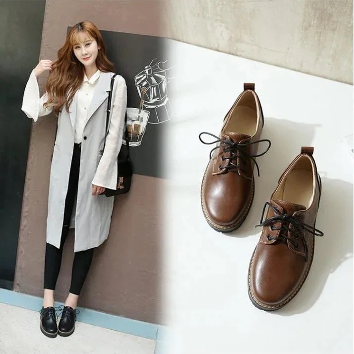 【急速出荷!】ローファー パンプスレディース靴 レースアップシューズ通学フォーマル靴歩きやすい 美脚 滑り止め