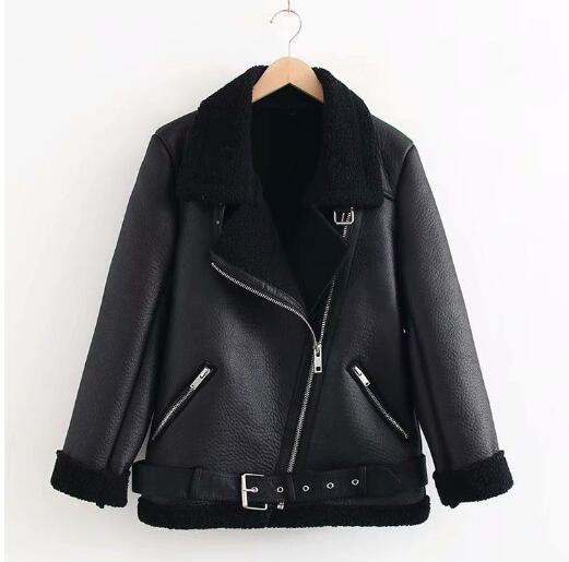 Qoo10] ムートンコート ライダース ジャケット