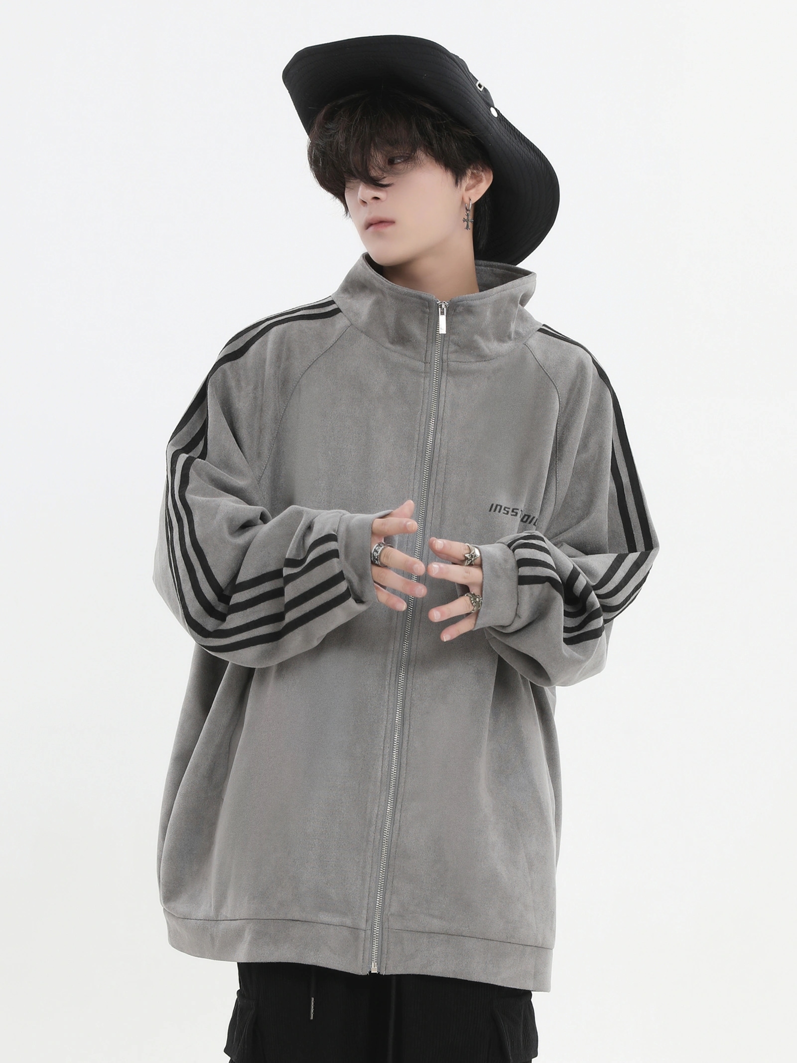 BF風 秋冬 韓国 かわいい レディース ハイネック スタンドネック アウター ブルゾン お出かけ 長袖セクシーシルエットトップスサイド冬カジュアルファッション系サイズお出かけフル丈トラック