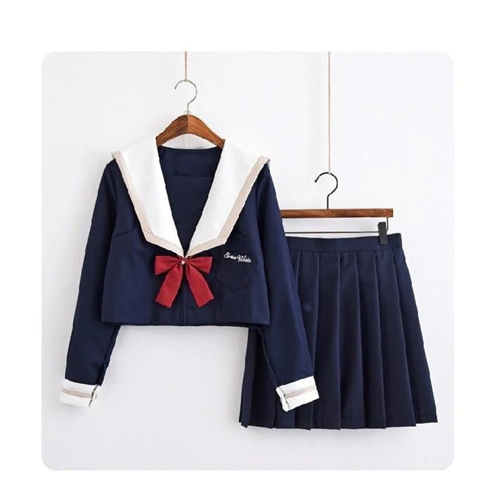 【即納】セーラー服 半袖 学生服 制服セット大きいサイズ　４点セット　シャツ フリルスカート 女の子 セーラー服 長袖 スクールウェア 卒業式 入学式