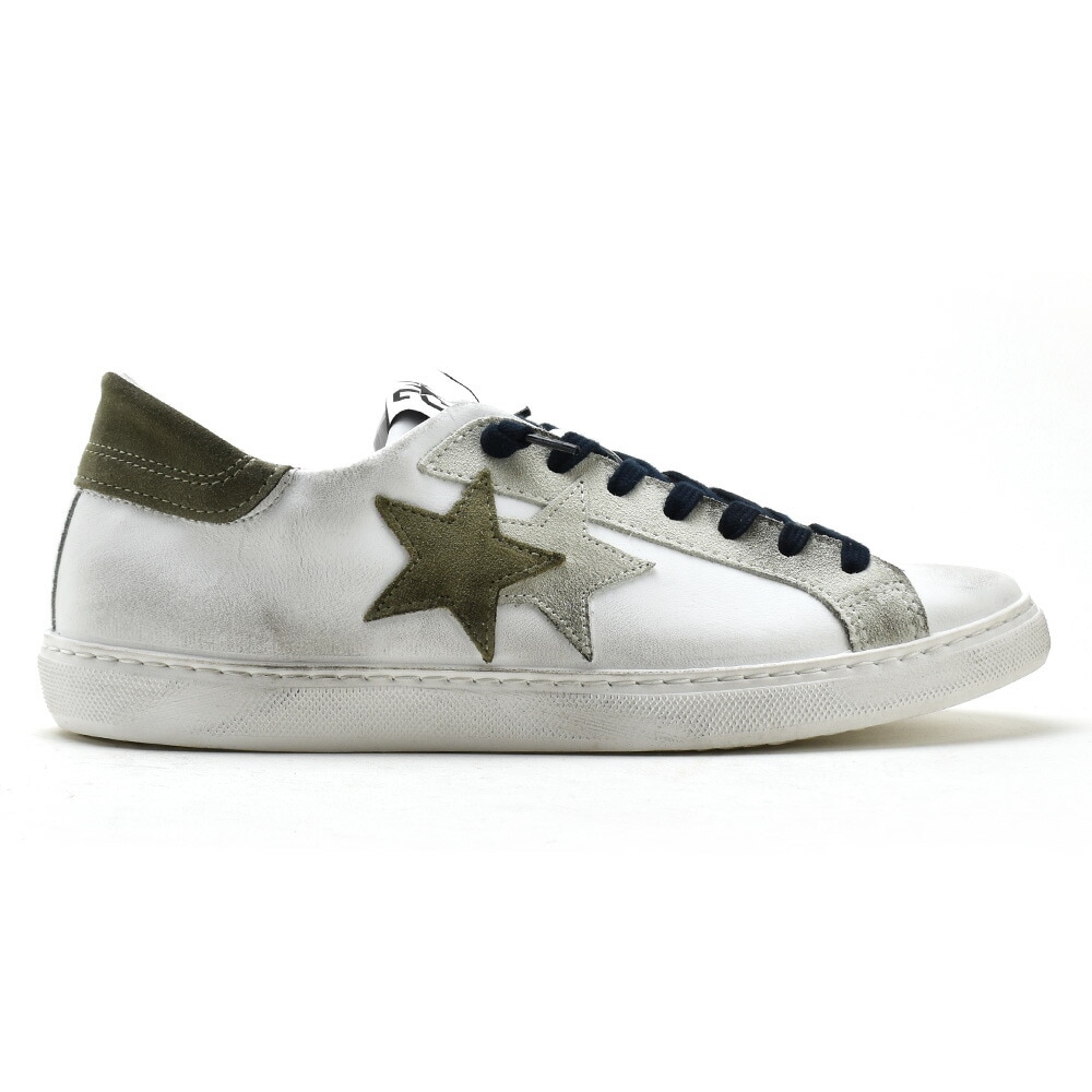 2STAR ツースター スニーカー メンズ ローカットスニーカー ダメージ加工 ヴィンテージ加工 ホワイト トープ 3602-168