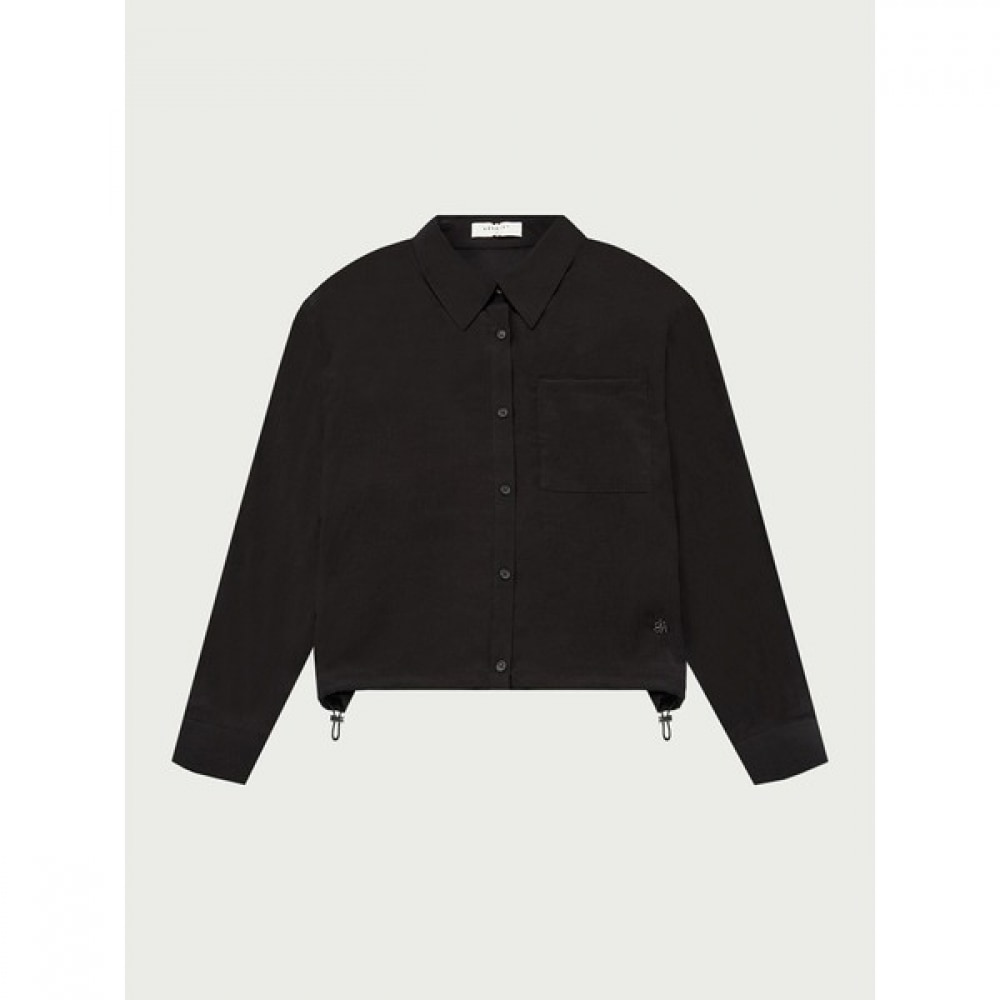 (ハングテン) 女性用オーバーフィットクリンクルロングスリーブシャツ_100 (10520-120-409-09)