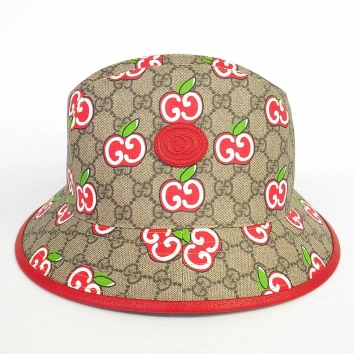 【新品同様】グッチ フェドラハット バケットハット GGアップル 【】
