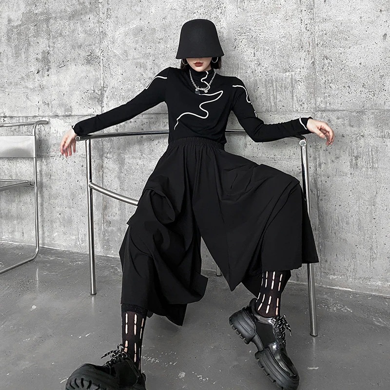 【J.Fashion】 七分丈 サルエルパンツ ゴム ハイウエスト カジュアル おしゃれ レディース ロングパンツ ワイドパンツ メガ割30%までに制限