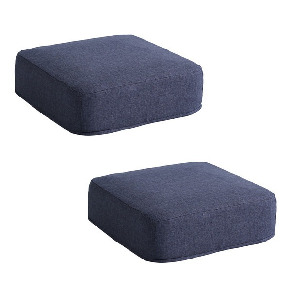 ホームテイスト SH-07-JUSQSET しっとり沈むカバーリング低反発クッション 洗濯可能なクッションカバー 角型 joue-ジュー- 同色 2個SET ブルー メーカー直送 7,603円