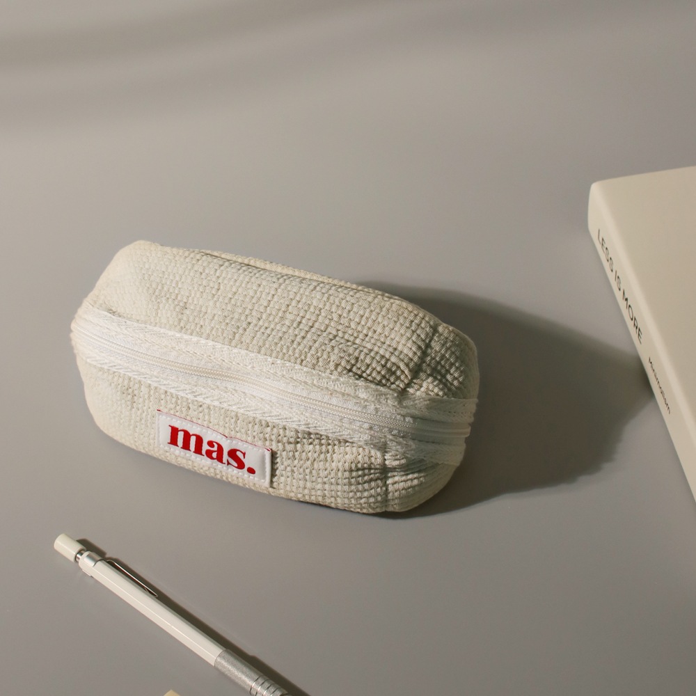 マスマルーレスハポームペンシル化粧ポーチ _ ベージュ