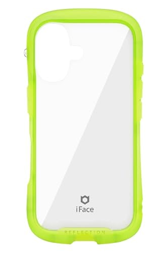 iPhone 16 ケース クリア 強化ガラス(クリアイエロー)【アイフェイス iphone16 ケース アイフォン16 カバー スマホケース 透明 黄変防止 耐衝撃 ストラップホール付き クリアケー