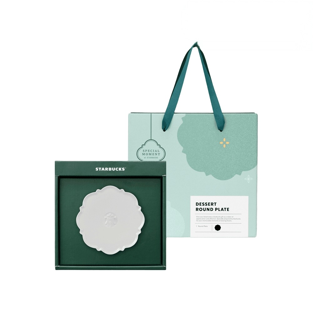 [スターバックス] 無磁器 ラウンド デザート プレート